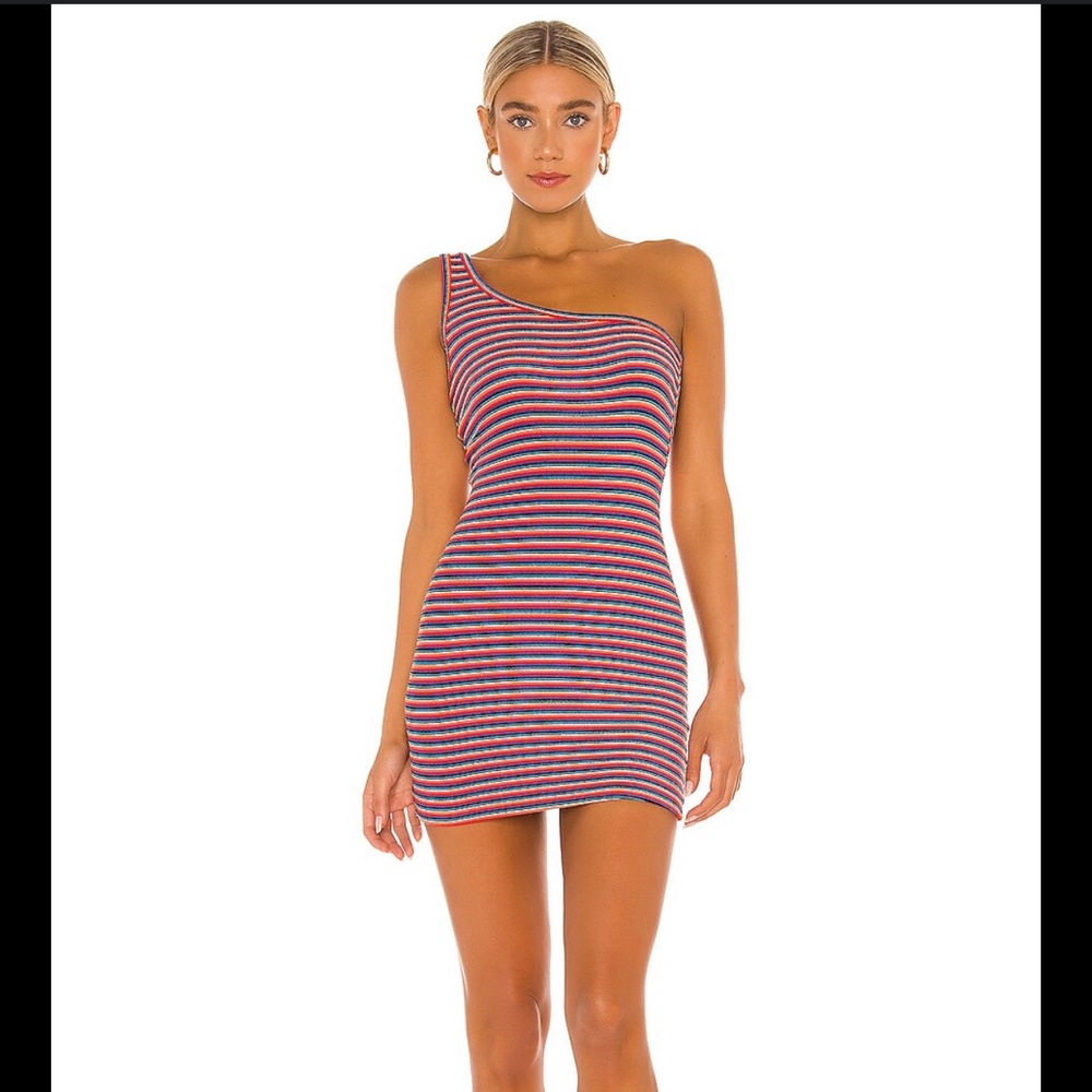 Frankie’s Bikinis Terry one Shoulder Dress